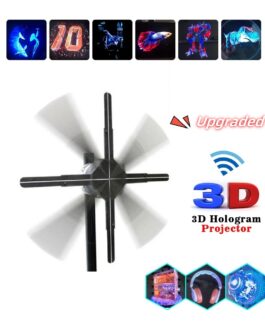 Aggiornato Naked Eye 3D Pubblicità olografica Macchina Fan Schermo Supporto Lmage Video Store Bar Display pubblicitario per feste